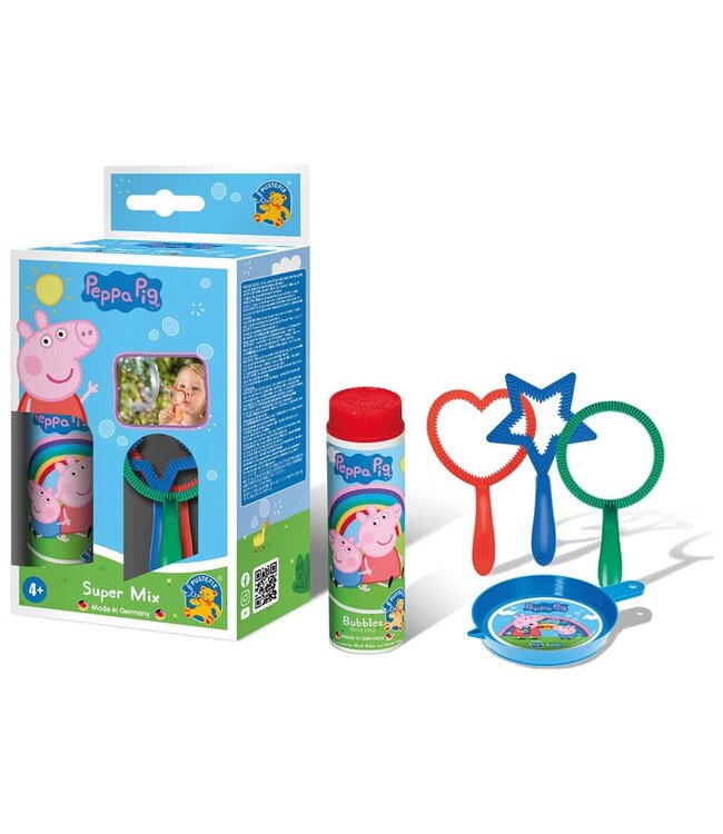Pustefix | Bellenblaas | Super Mix | 70 ml | Peppa Pig | 4+