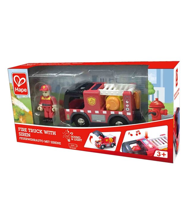 Hape | Railway | Fire Truck with Siren | 3+