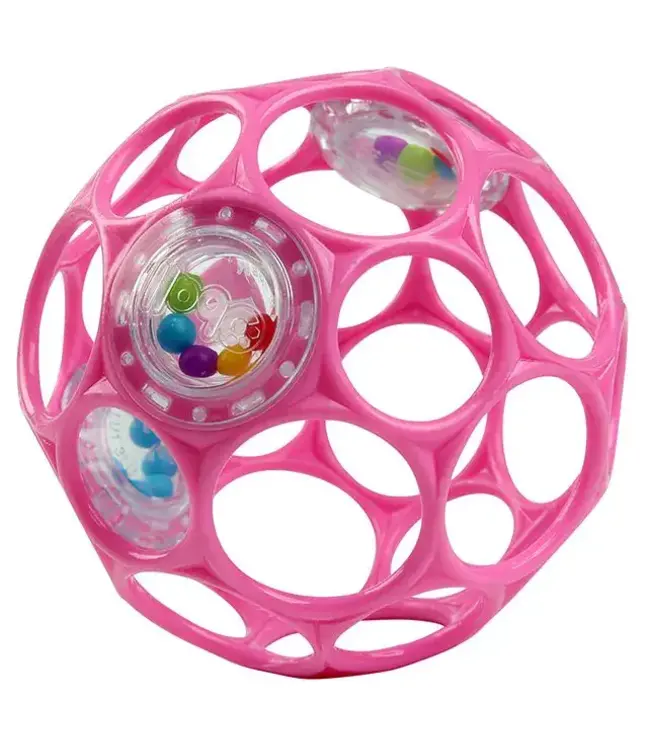 Oball | Rattle Easy-Grasp Toy | Pink | 10 cm | 0+