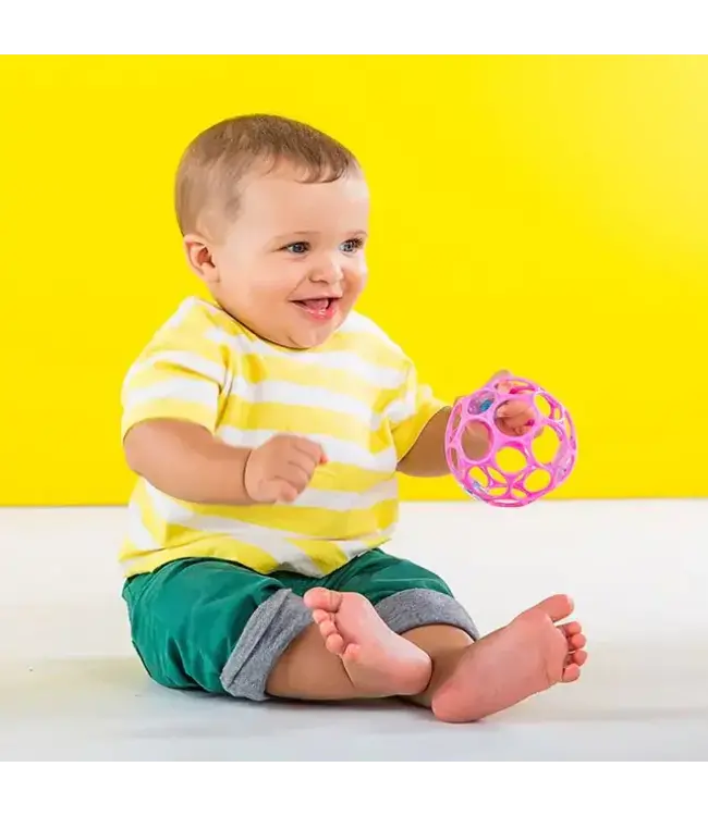 Oball | Rattle Easy-Grasp Toy | Pink | 10 cm | 0+