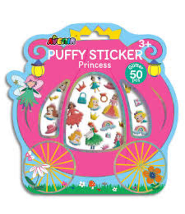 Avenir | Puffy Stickers | Princess | 50 pieces | 3+