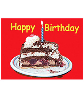 Lenticulaire Kaart Bewegend | Happy Birthday | Taart