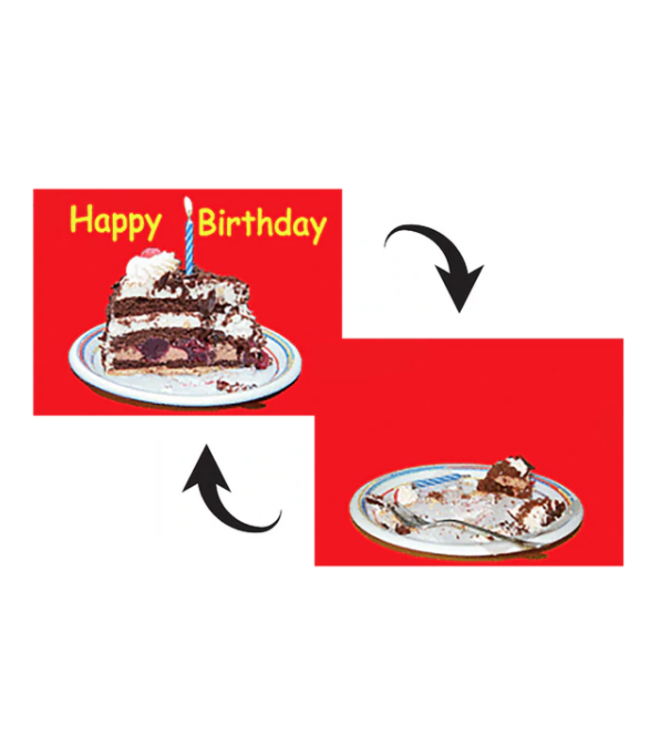 Lenticulaire Kaart Bewegend | Happy Birthday | Taart