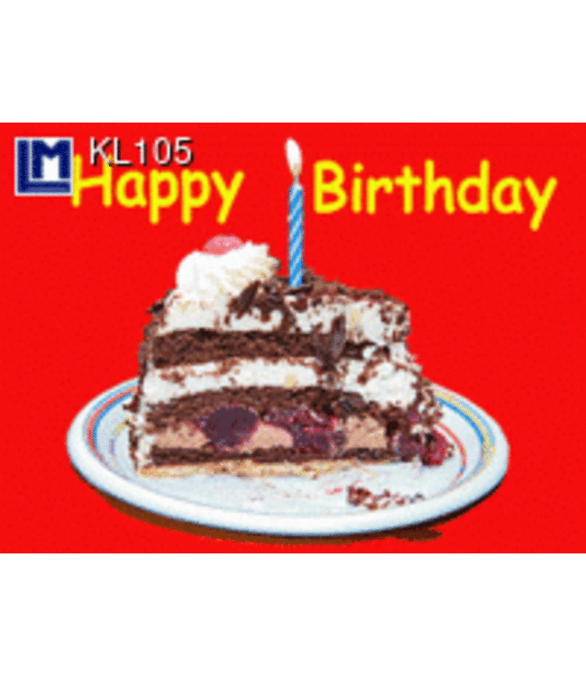 Lenticulaire Kaart Bewegend | Happy Birthday | Taart