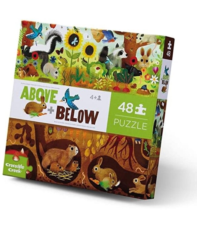Crocodile Creek | Puzzle | Above & Below | Backyard | 48 stukjes | 4+