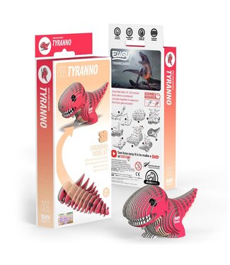 Eugy Eugy | 3D Cardboard Model Kit | Prehistoric Life | Tyranno | 6+