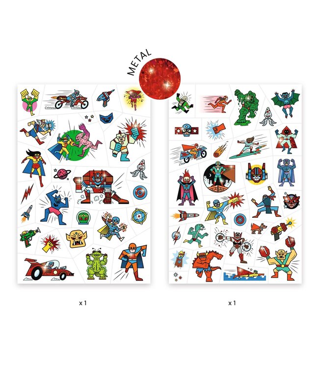 Djeco | Body Art | Tattoos | Heroes vs villains | 3+