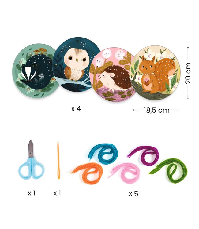 Djeco | Stap voor stap rijgen met wol | 3-6 jaar