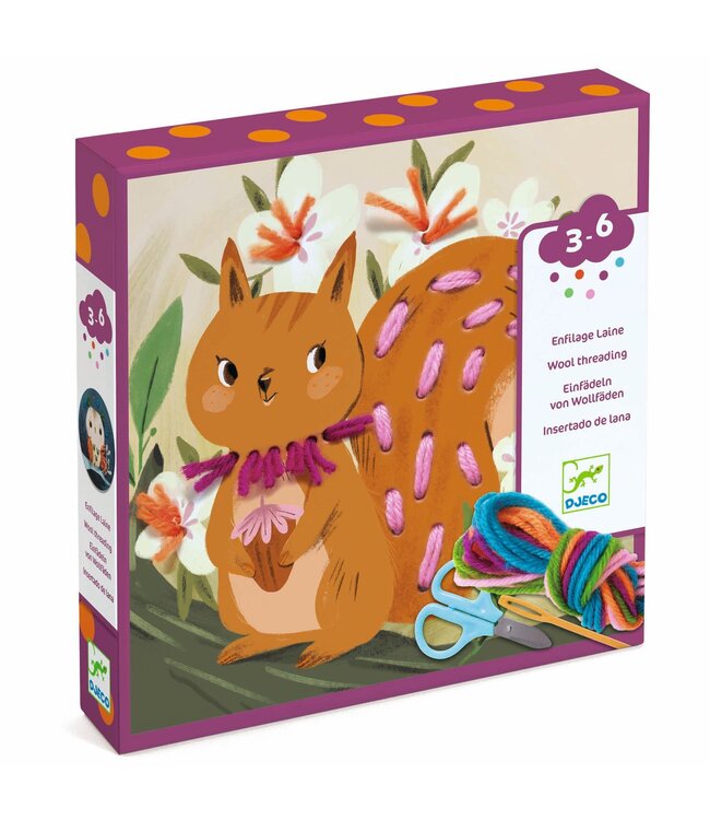 Djeco | Stap voor stap rijgen met wol | 3-6 jaar