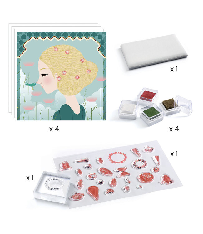 Djeco | Clear Stamps | Patronen en Ornamenten |  7-12 jaar