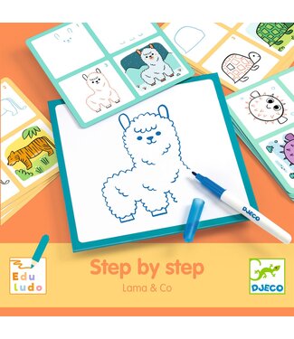 Djeco Djeco | Eduludo | Drawing Step by Step | Lama & Co | 4+6 jaar