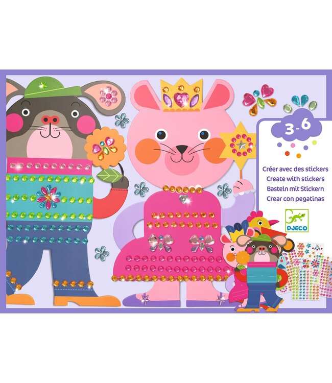 Djeco | Create With Stickers | Sparkles | 3-6 jaar