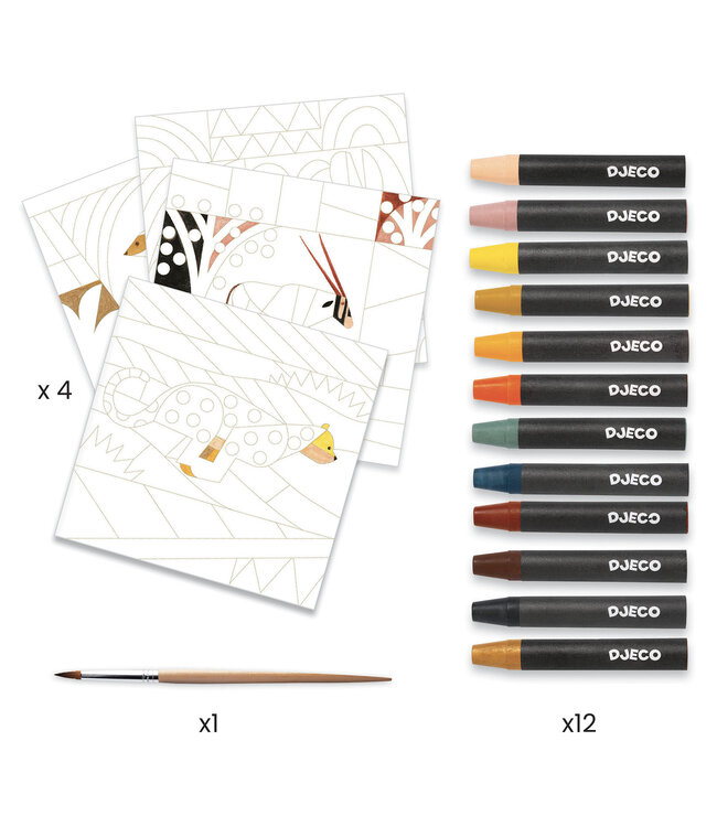 Djeco | Create Watercolour Wax Crayons | Inspired by | Paul Klee | 7 - 99 jaar