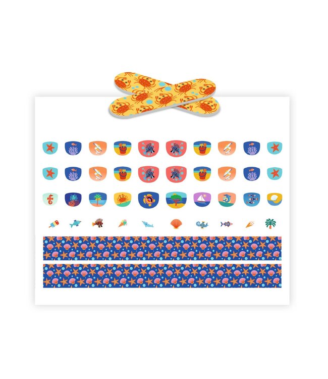 Djeco | Nails Stickers | 120 pieces | Mediterranean | 4 - 8 year