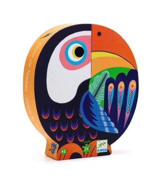 Djeco Djeco | Silhouette Puzzle | Coco the Toucan | 24 delig | 3+