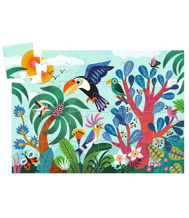 Djeco | Silhouette Puzzle | Coco the Toucan | 24 delig | 3+
