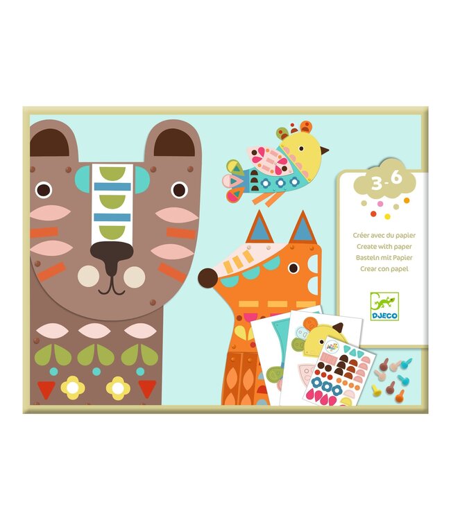 Djeco | Create With Paper | 3 Giant Animals | 3-6 jaar