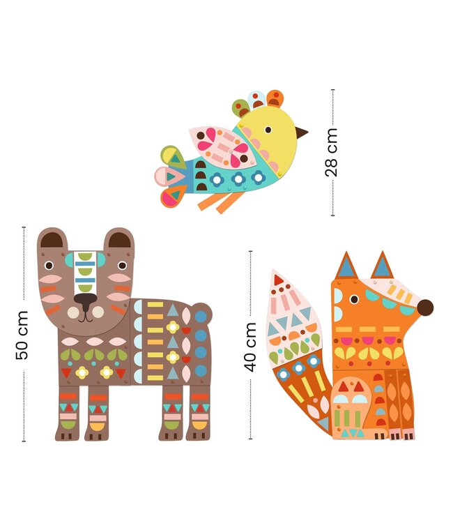 Djeco | Create With Paper | 3 Giant Animals | 3-6 jaar