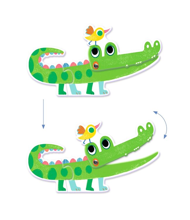 Djeco | Puzzel Duo | Dieren | Bewegend | 12 delig | 2+