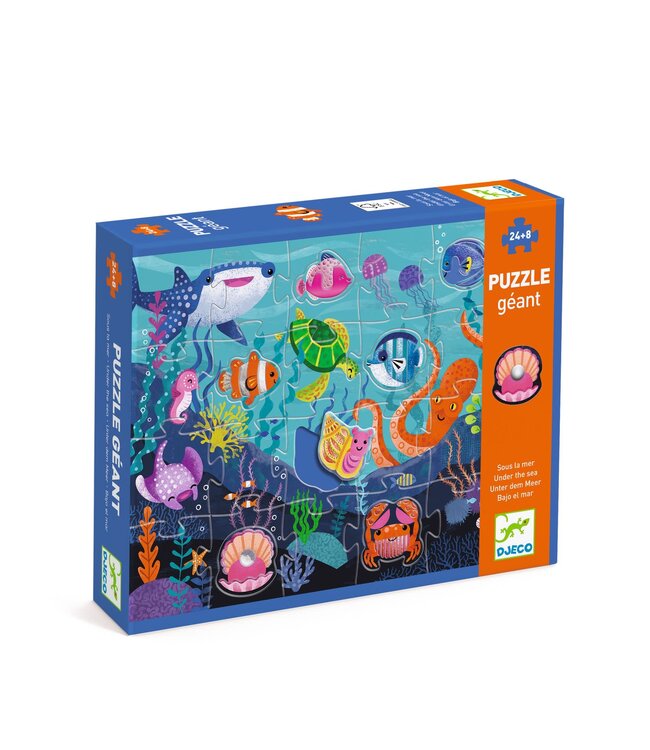 Djeco | Puzzle | Giant Sea | 70 x 50 cm | 24 + 8 stukjes | 3+