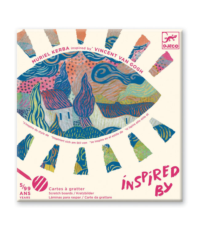 Djeco | Create with Scratch Boards | Inspired by | Vincent van Gogh | 5 - 99 jaar