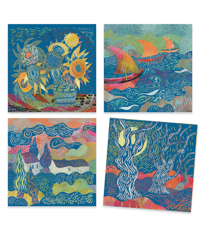 Djeco | Create with Scratch Boards | Inspired by | Vincent van Gogh | 5 - 99 jaar