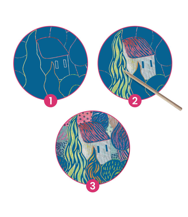 Djeco | Create with Scratch Boards | Inspired by | Vincent van Gogh | 5 - 99 jaar