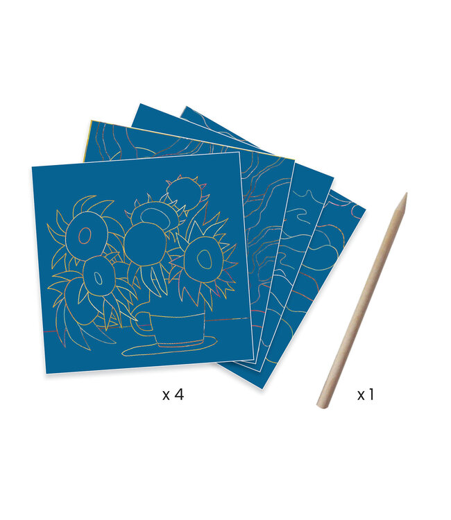 Djeco | Create with Scratch Boards | Inspired by | Vincent van Gogh | 5 - 99 jaar