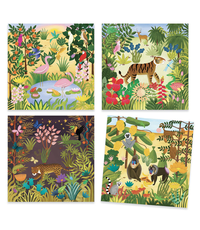 Djeco | Create with Stickers | Inspired by | Douanier Rousseau | 5 - 99 jaar