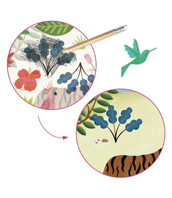 Djeco | Create with Stickers | Inspired by | Douanier Rousseau | 5 - 99 jaar