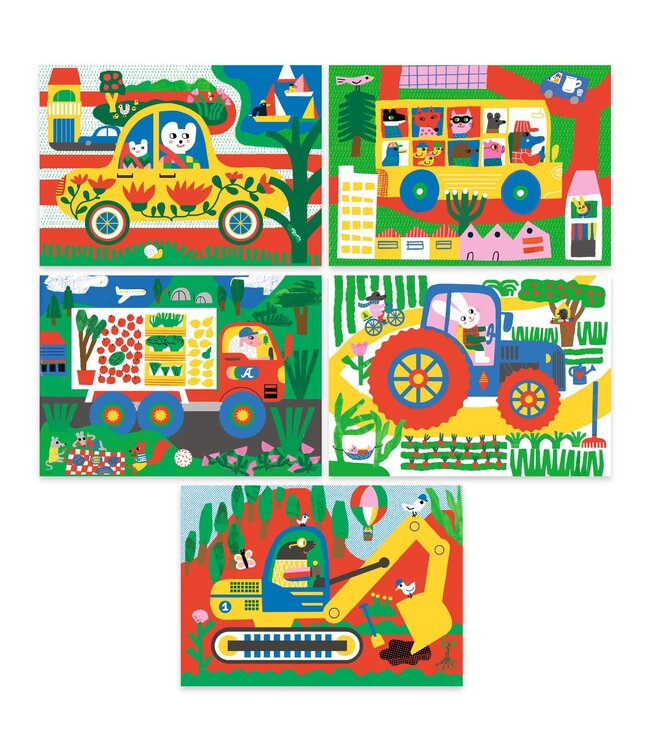 Djeco | Scratch Boards  | Voertuigen | +18 maanden