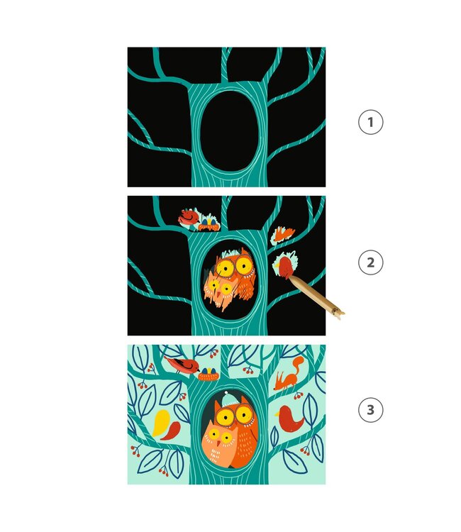 Djeco | Scratch Boards  | Dieren | +18 maanden