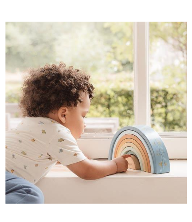Little Dutch | Houten Regenboog | 5 x 23,5 x 11,5 cm | 8 delig | Forest Friends | +18 mnd