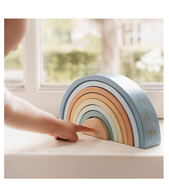 Little Dutch | Houten Regenboog | 5 x 23,5 x 11,5 cm | 8 delig | Forest Friends | +18 mnd