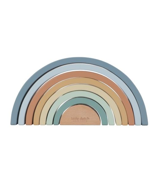 Little Dutch | Houten Regenboog | 5 x 23,5 x 11,5 cm | 8 delig | Forest Friends | +18 mnd