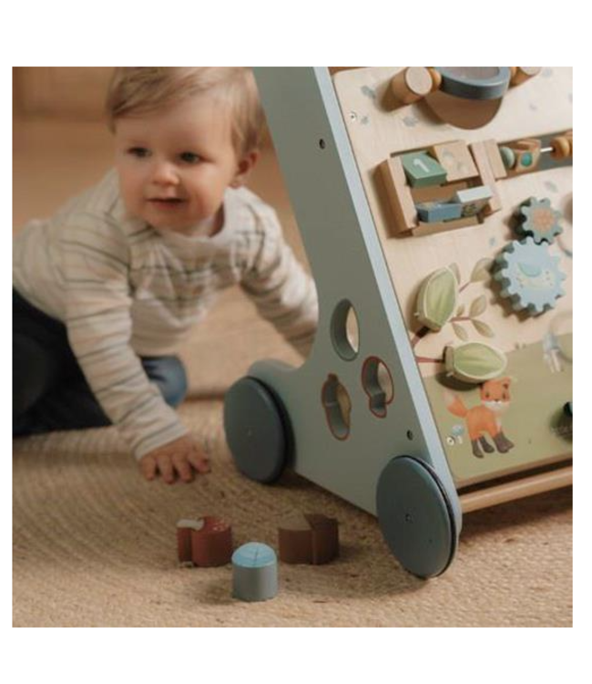 Little Dutch | Houten Activiteiten Loopwagen | Babywalker  | Forest Friends | 1+