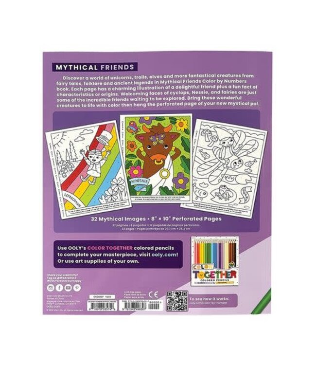 Ooly | Color By Numbers | Mythical Friends | 6+