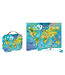 Janod Janod | Puzzel | De wereld | 50 x 40 cm | 100 stukjes | 6+