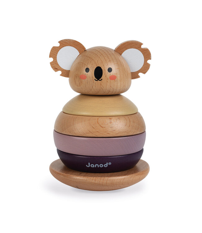 Janod | WWF-Collectie | Houten Stapeltuimelaar | Koala | 6 delig | 13 cm | 1+