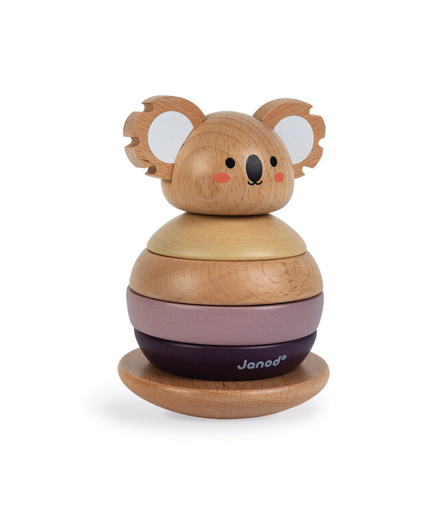Janod | WWF-Collectie | Houten Stapeltuimelaar | Koala | 6 delig | 13 cm | 1+