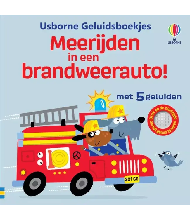 Usborne | Geluidenboek | Meerijden in een Brandweerauto | 1+