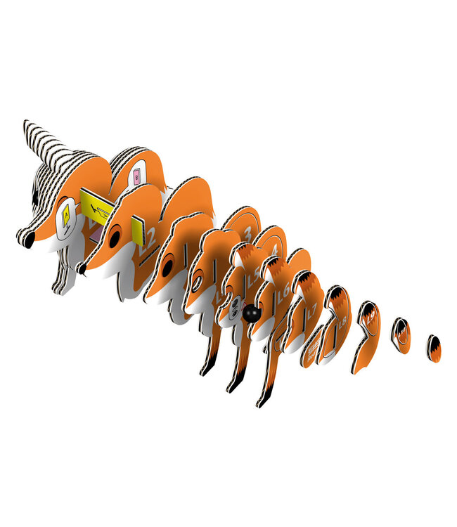 Eugy | 3D Cardboard Model Kit | Forest Life | Rode Vos | 6+