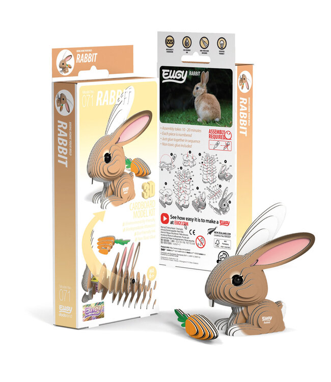 Eugy | 3D Cardboard Model Kit | Farm Life | Konijn | 6+