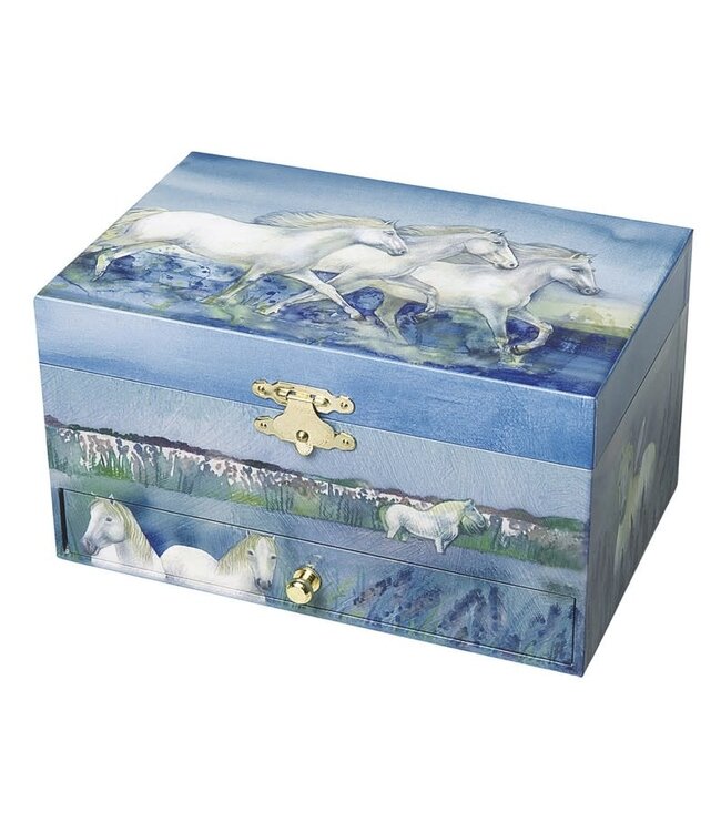 Trousselier | Musical Jewellery Box | Horses Camargue | Schubert | Lullaby