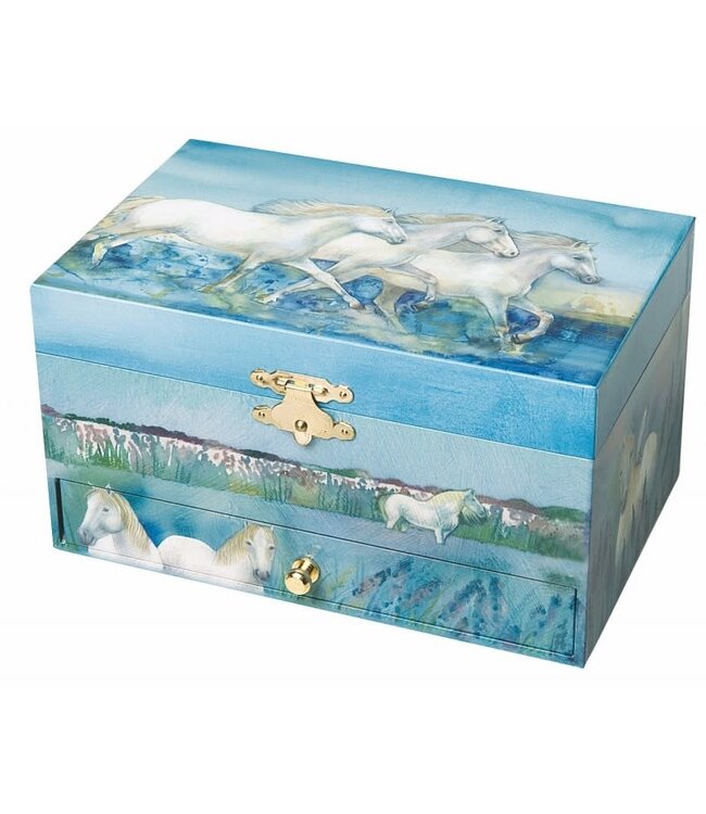 Trousselier | Musical Jewellery Box | Horses Camargue | Schubert | Lullaby