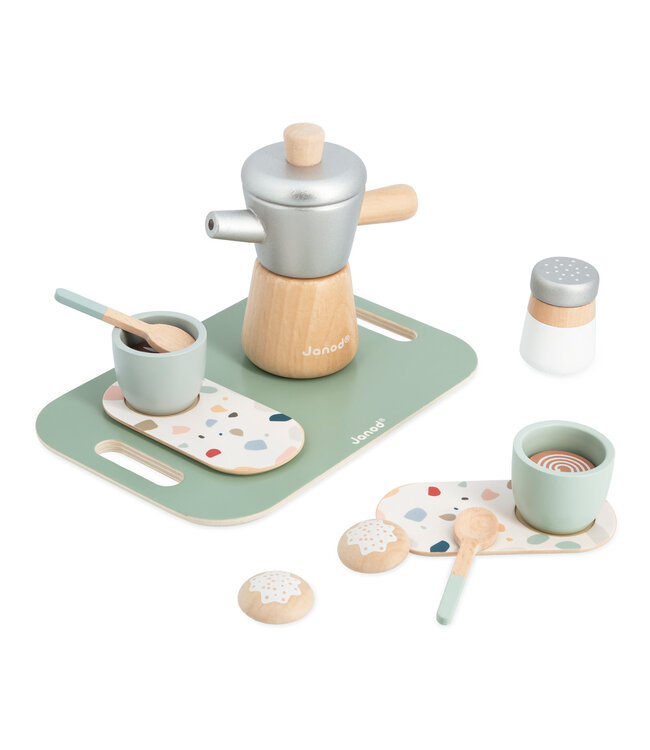 Janod | in de Keuken | Koffieset | De Mokkapot | 13 delig | 3+