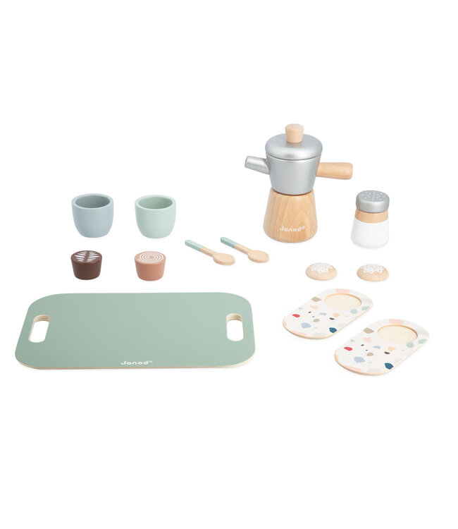 Janod | in de Keuken | Koffieset | De Mokkapot | 13 delig | 3+