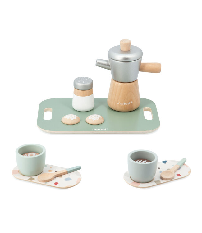 Janod | in de Keuken | Koffieset | De Mokkapot | 13 delig | 3+