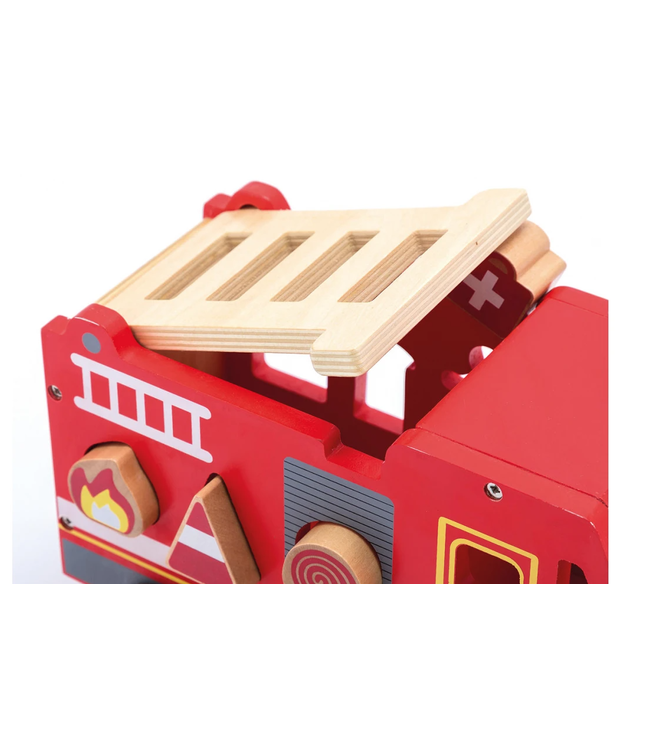 Joueco | Houten Vormenstoof | Brandweerauto | +18 mnd