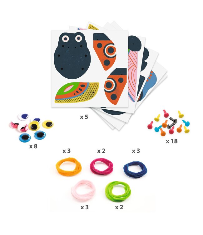 Djeco | Pipe Cleaner | Chenille | Yarn Bugs | 3 - 6 jaar